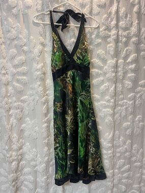 Vintage Cache multicoloured maxi dress with open back
